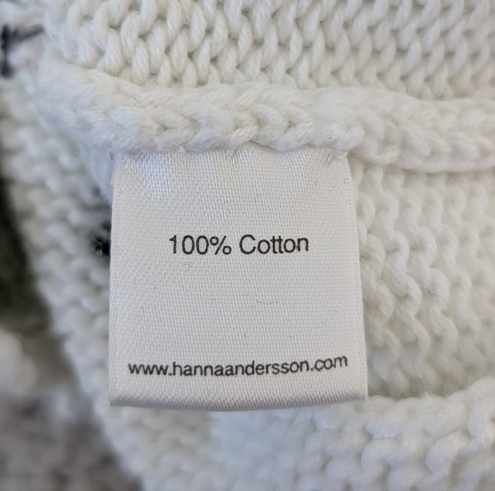 Hanna Andersson Roll Neck Cableknit Sweater Animals Knit Size 6-12 Months 70 - Picture 12 of 15